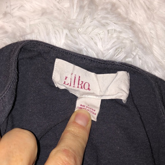 Anthropologie Lilka Long Gray Orange Multi Dress - Picture 5 of 6